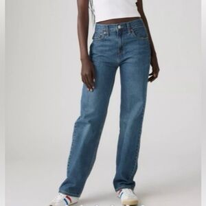 Levi's Lo Pro Women's Slouchy Jeans S 30 Blue Relaxed Straight Leg 100% Cotton
